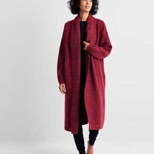#33 State of Day Women's Knit Long-Sleeve Duster Robe Maraschino